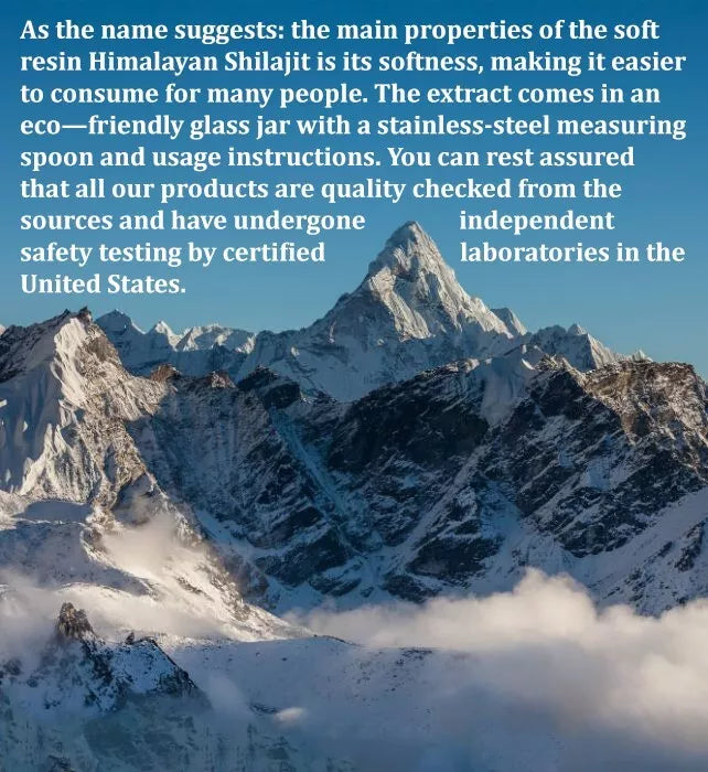 Himalayan Pure 100% Shilajit, Soft Resin, Organic, Extremely Potent, Fulvic Acid